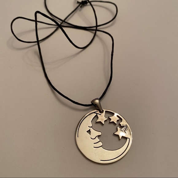 Macy’s sterling silver stars moon pendant necklace - Picture 11 of 11